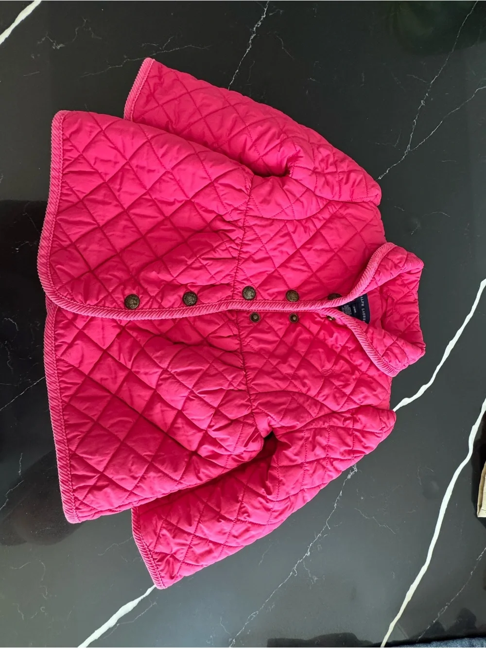 Ralph Lauren Girls Quilted Pink Jacket